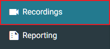 Quality Management Admin Side Menu - Recordings