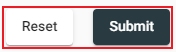 Quality Management Admin Reset and Submit Buttons