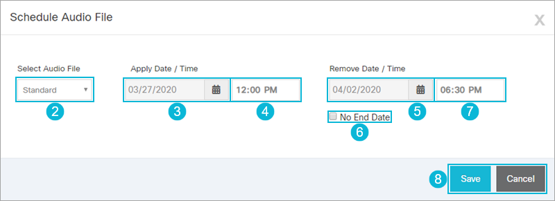 Schedule Audio File Activation