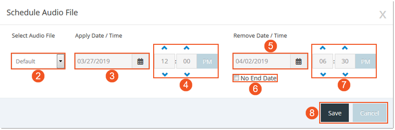 Schedule Audio File Activation