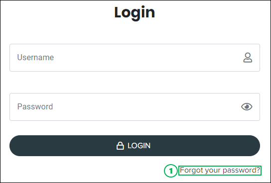 Login fields with Forgot your password highlighted