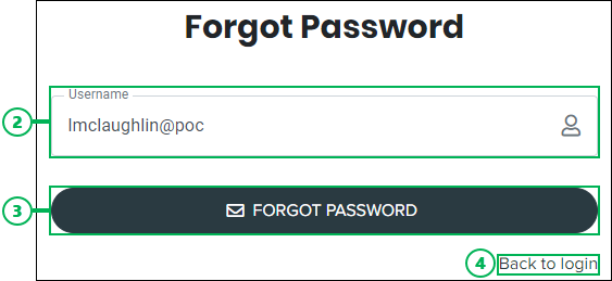 Forgot Password form