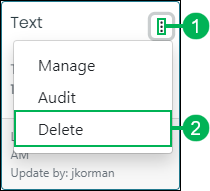 Delete option for Routing Control Action Menu