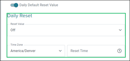 Create Switch or Default Control Daily Reset section