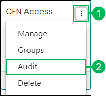 Audit option for Collections Actions Menu