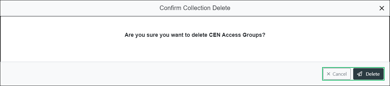 Confirm Collection Delete Dialog