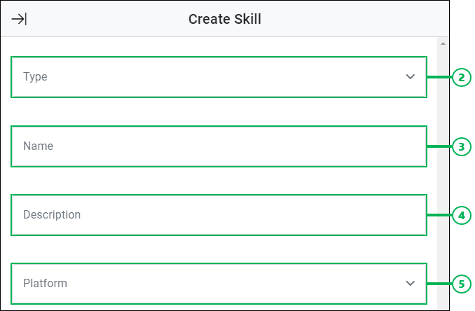 Create Skill panel